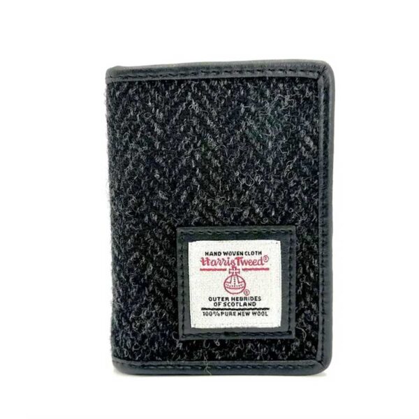 Harris Tweed Kartenetui in Anthrazit