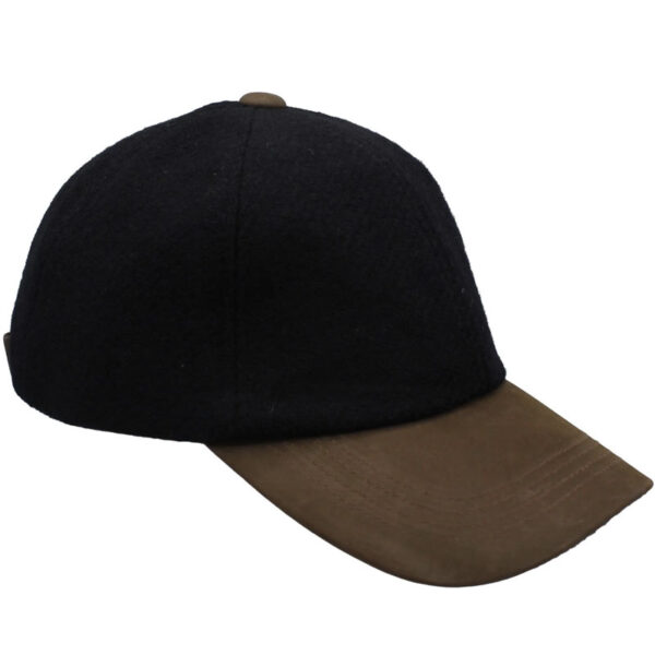 Harris Tweed Baseball Kappe Schwarz Twill