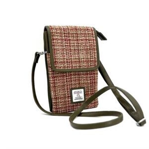 Harris Tweed Mini-Umhängetasche in Ahorn