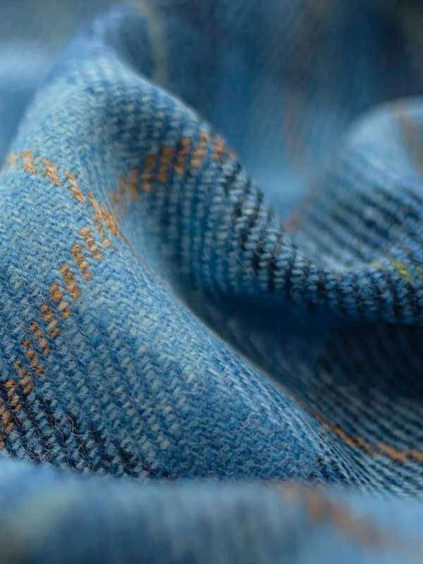 Harris Tweed Mütze "Henry Cap" In Jeans Herringbone