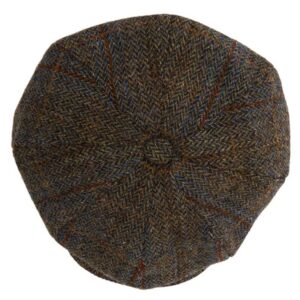 Harris Tweed 8 Piece Baker Boy Flat Cap