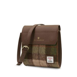 Harris Tweed Clutch, The Eilidh, Islander, Kastanien-Tartan
