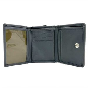 Harris Tweed Trifold Geldbörse, Türkis Mit Fischgrätmuster