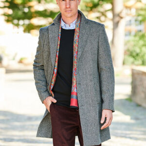 Harris Tweed Blazermantel “Barney” Für Herren In Black Herringbone