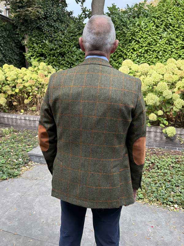 Sheppard & Jones, Tweed Jacket Green/Orange Overcheck