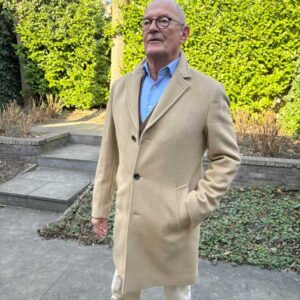 Herrenmantel ''Howard'' In Desert Camel Aus Woll-Kaschmirmix