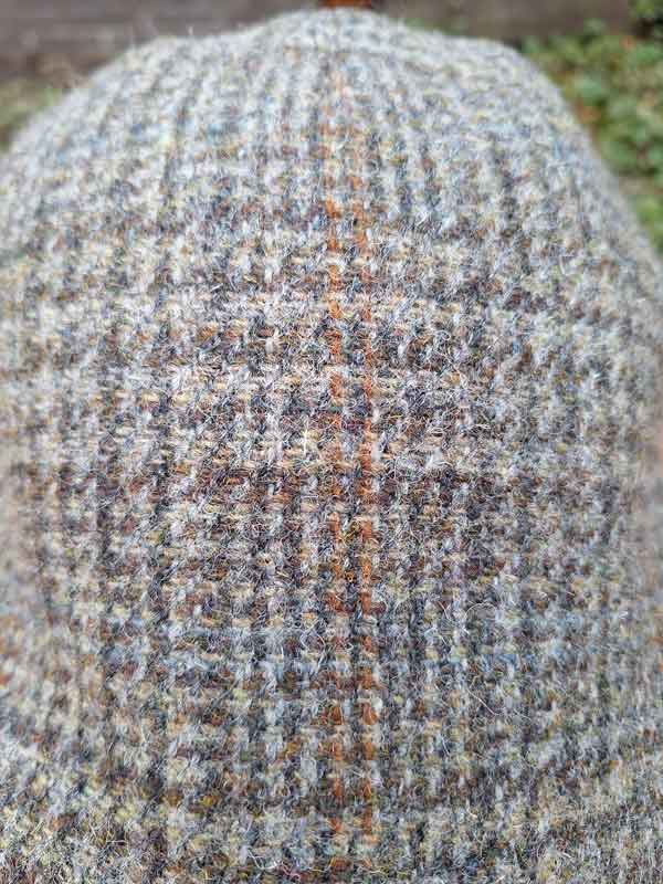 Harris Tweed Flat Cap Henry Greystone Overcheck