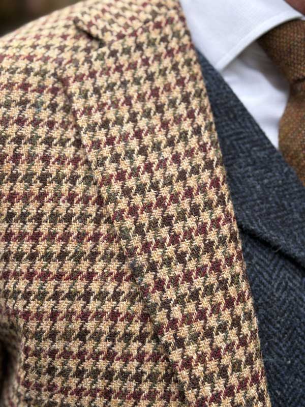 Harris Tweed Sakko ''London'' In Country Houndstooth