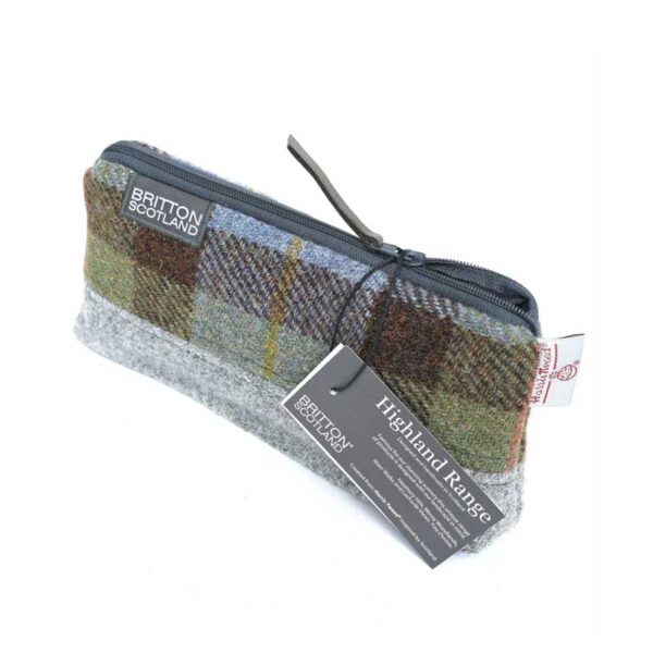 Kosmetiktasche aus Harris Tweed Highland Range, McLeod Plaid
