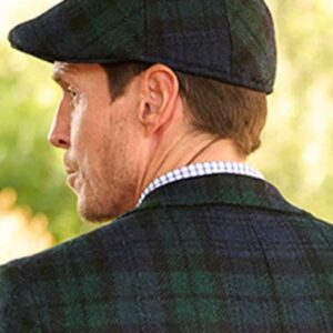Harris Tweed Mütze "Henry Cap" In Black Watch