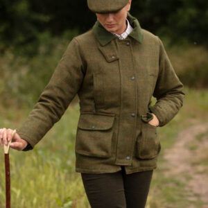 Derby Tweed Hazelwood Damen-Schießjacke Dunkelgrün