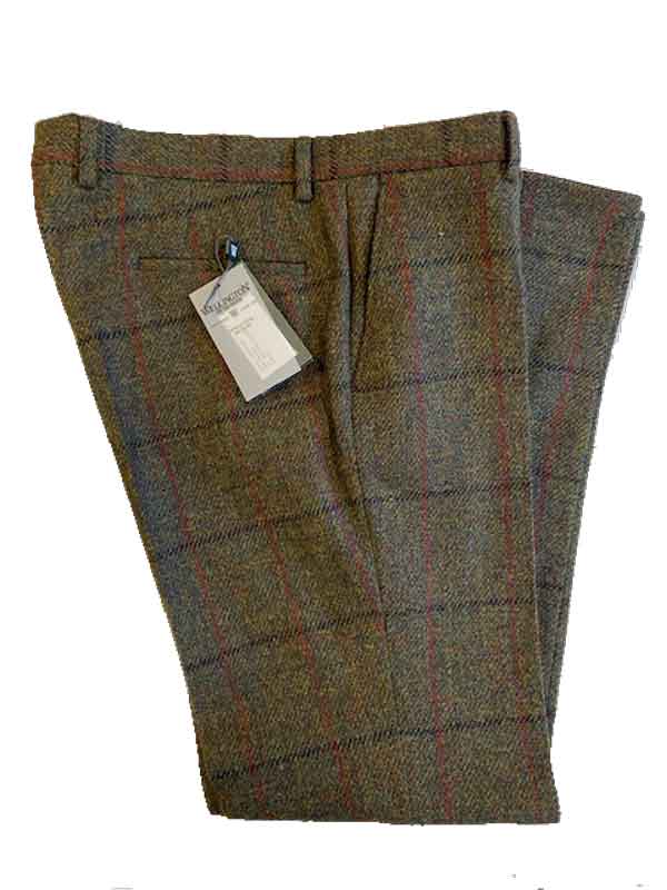 Harris Tweed Hose ''Mr. Miller " Im Green Overcheck