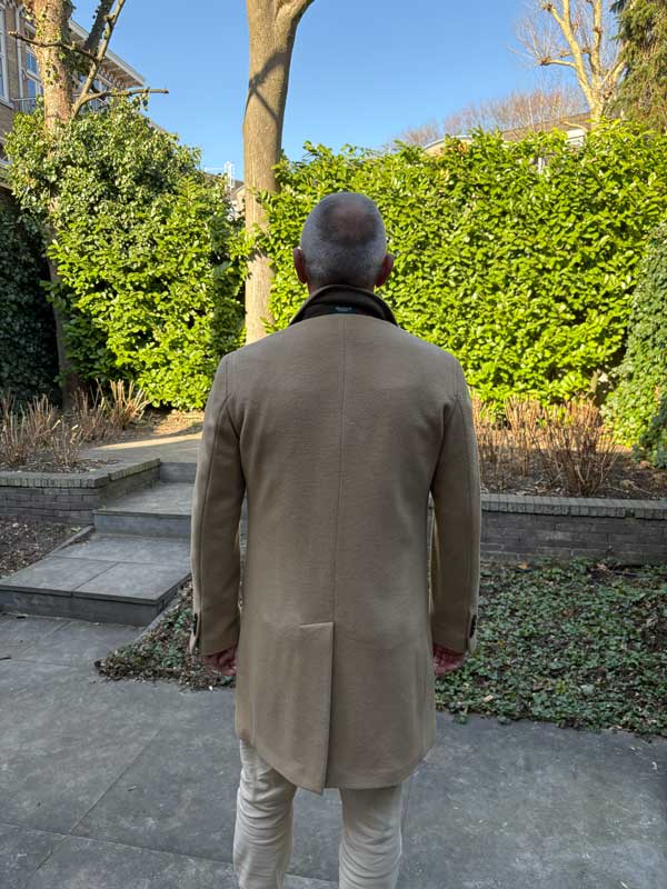 Herrenmantel ''Howard'' In Desert Camel Aus Woll-Kaschmirmix