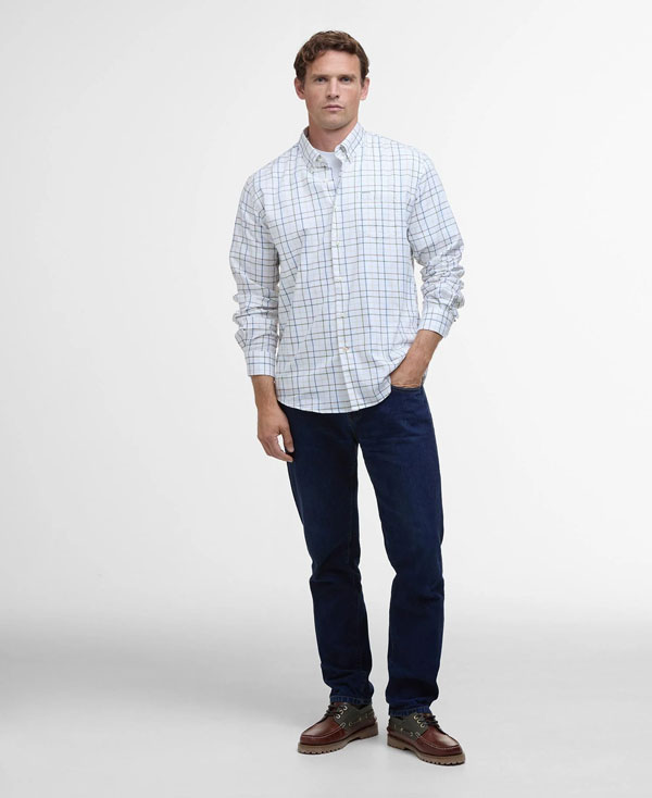 Barbour Hemd Caswell Long-Sleeved Regular Pine Green