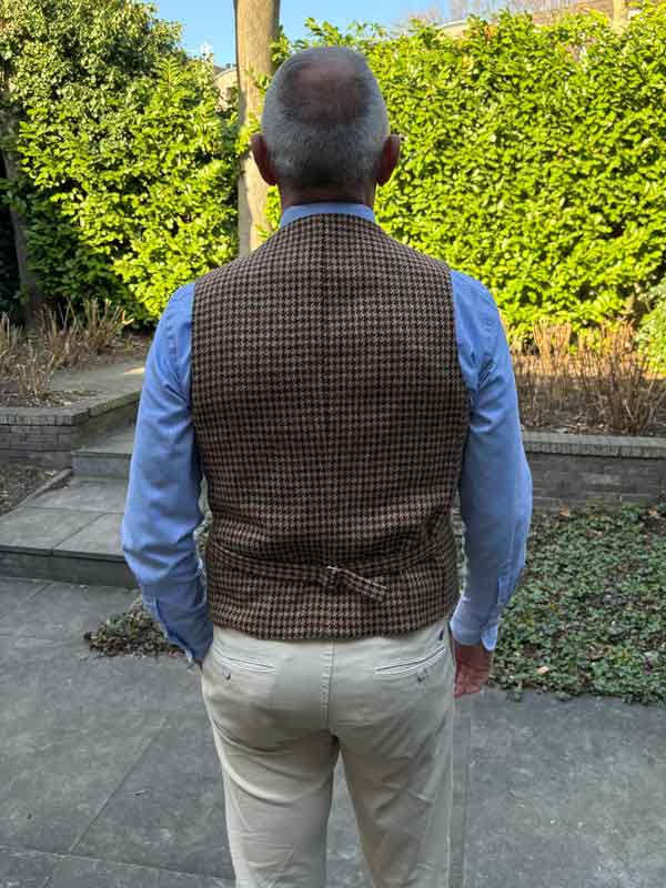 Harris Tweed Weste ''Wales'' In Country Houndstooth