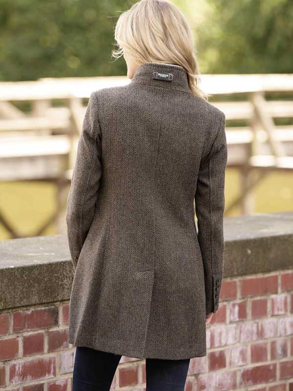 Tweed Mantel Paula Aus Woll-Kaschmir In Green Hill Tweed