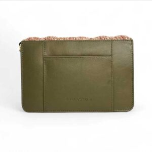 Harris Tweed Stepp-Schultertasche in Ahorn