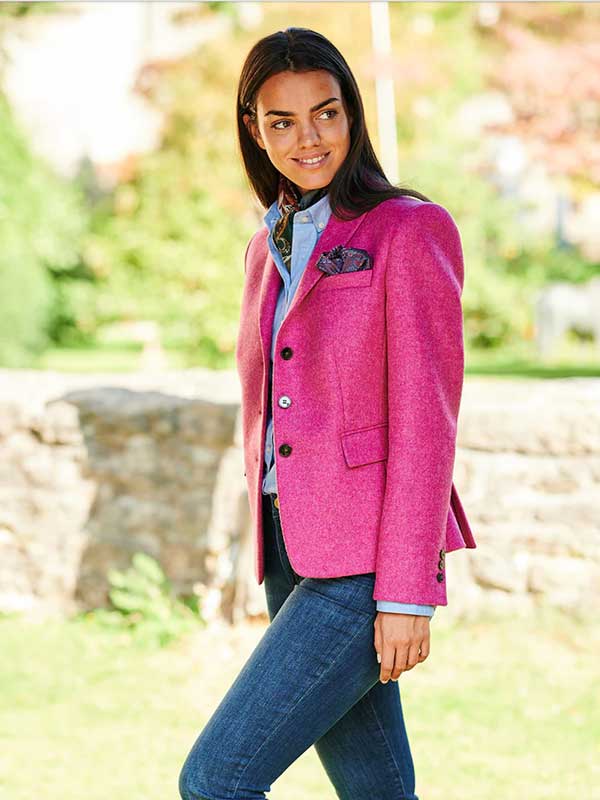 Harris Tweed Blazer ''Ladiesclub'' In Pink