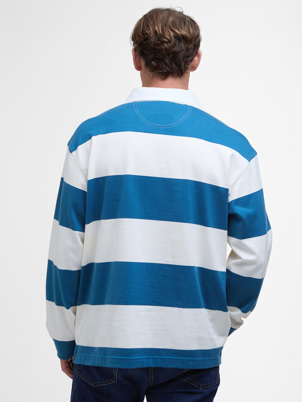 Barbour Rugby Polo Blue White