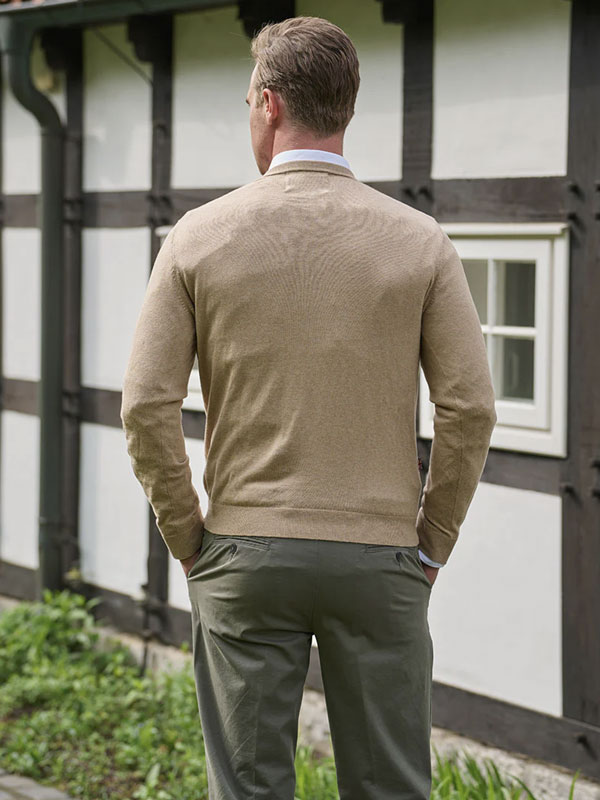 Strickpullover Baumwolle Beige