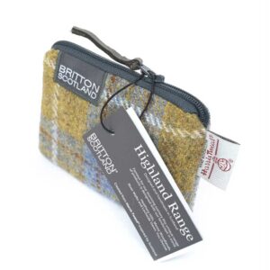 Harris Tweed Highland Kartenhandtasche Senfkaro