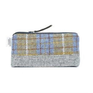 Kosmetiktasche aus Harris Tweed Highland Range, Senfkaro