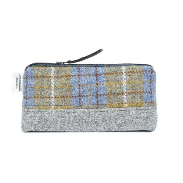 Kosmetiktasche aus Harris Tweed Highland Range, Senfkaro