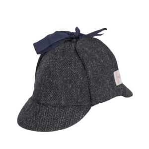 Harris Tweed Deerstalker Hut Watson Gunmetal Grau