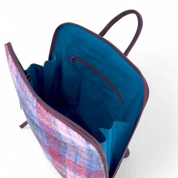 Harris-Tweed-Rucksack in Pastellrosa