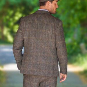 Harris Tweed Sakko ''London'' In Highland Green Herringbone