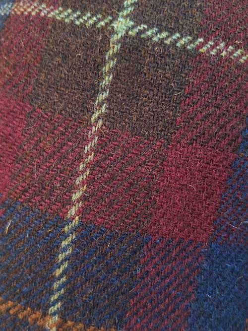 Harris Tweed Mütze "Henry Cap" In Berry Check