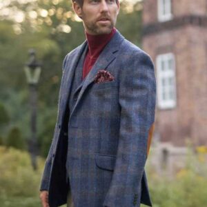 Harris Tweed Sakko Antrazit Fischgräte