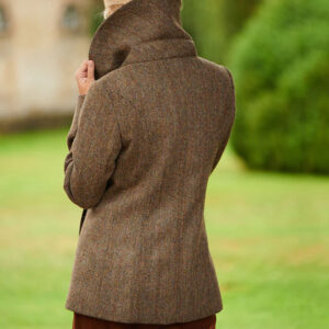 Caban ''Kathy'' Aus Harris Tweed In Evergreen