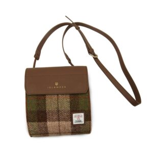 Harris Tweed Clutch, The Eilidh, Islander, Kastanien-Tartan