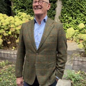Sheppard & Jones, Tweed Jacket Green/Orange Overcheck