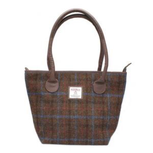 Harris Tweed Ailsa Tragetasche, Braun Kariert