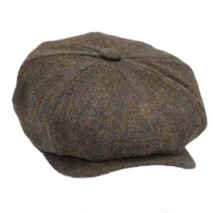 Harris Tweed Bakerboy Kappe Brown Mix