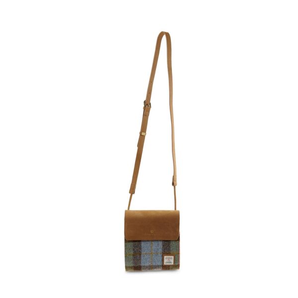 Harris Tweed Clutch, The Eilidh, Islander, kastanienblauer Tartan