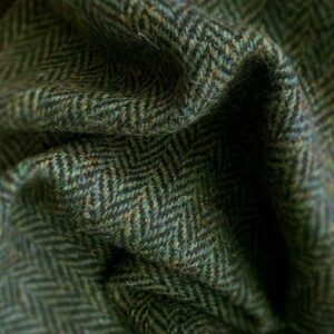 Harris Tweed Weste ''Wales'' In Green Island Herringbone