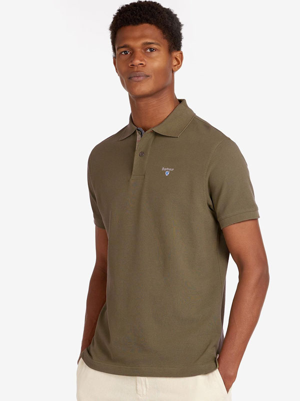 Barbour Poloshirt Tartan Pique Dark Olive