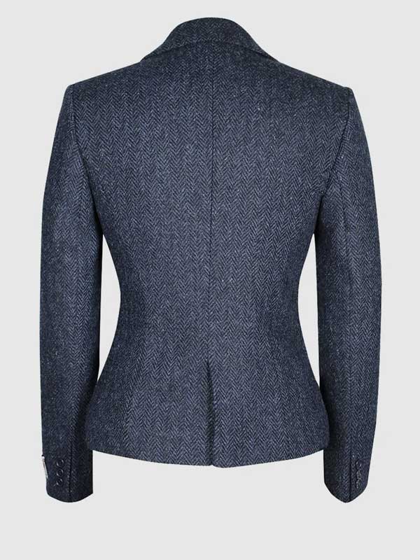 Harris Tweed Jacket Tammy Navy Herringbone