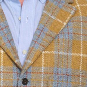 Harris Tweed Weste ''Wales'' In Amber Check