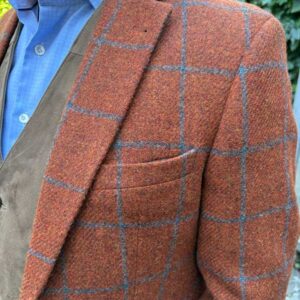 Harris Tweed Sakko London In Rust Overcheck
