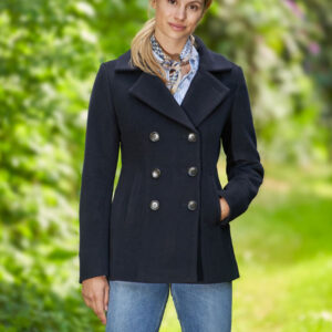 Damen Cabanjacke „Leonie“ Aus Woll-Kaschmir-Mix In Navy