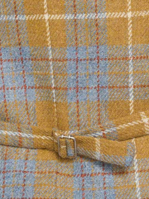 Harris Tweed Weste ''Wales'' In Amber Check
