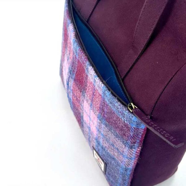 Harris Tweed Reisetasche in Pastellrosa