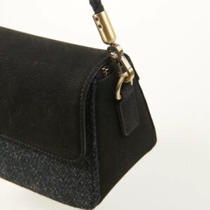 Harris Tweed Clutch, The Caithness, Islander, Black Herringbone
