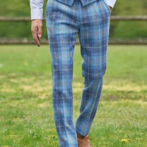 Harris Tweed Hose ''Mr. Miller " In Jeans Herringbone