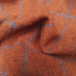 Harris Tweed Weste "Wales" In Rust Overcheck