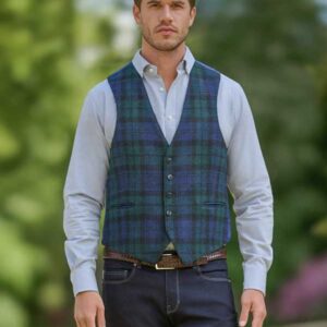 Harris Tweed Weste "Tailor" In Blackwatch